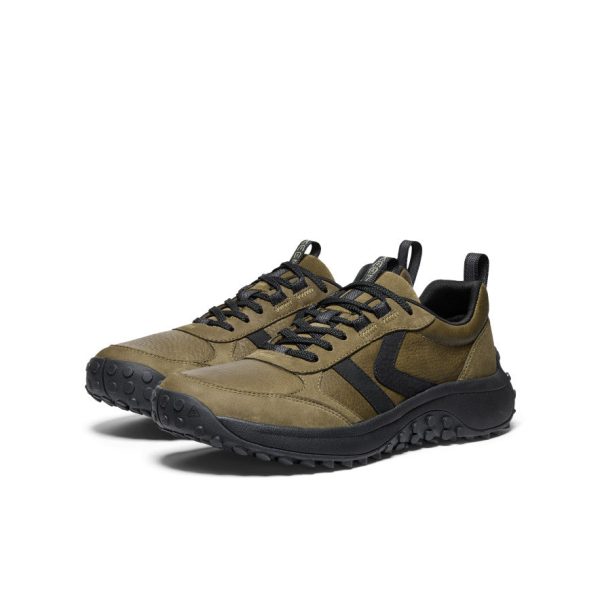 Men's KS86 Leather Sneaker  |  Dark Olive/Black - Image 2