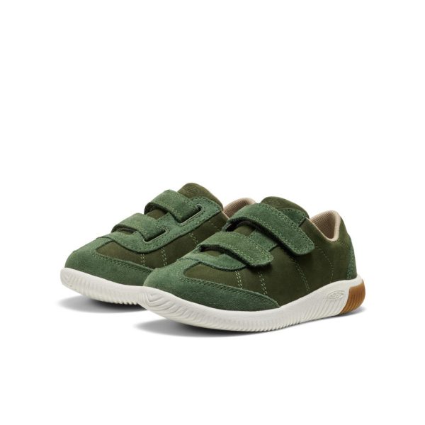Little Kids' KNX T-Toe Sneaker  |  Bronze Green/Star White - Image 2