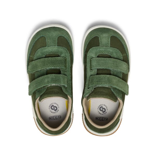 Little Kids' KNX T-Toe Sneaker  |  Bronze Green/Star White - Image 4