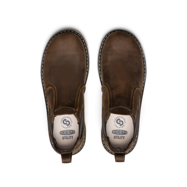 Men's San Jose Chelsea 90?? Heel Boot (Aluminum Toe)  |  Cascade Brown/Gum - Image 4