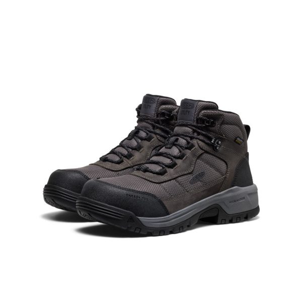 Men's Skokie Waterproof Work Boot (Carbon Toe)  |  Magnet/Black - Image 2